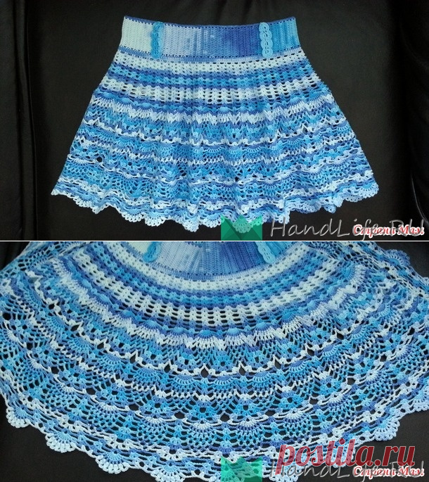 ЮБОЧКА ДЛЯ ДЕВОЧКИ КРЮЧКОМ. / Вязание