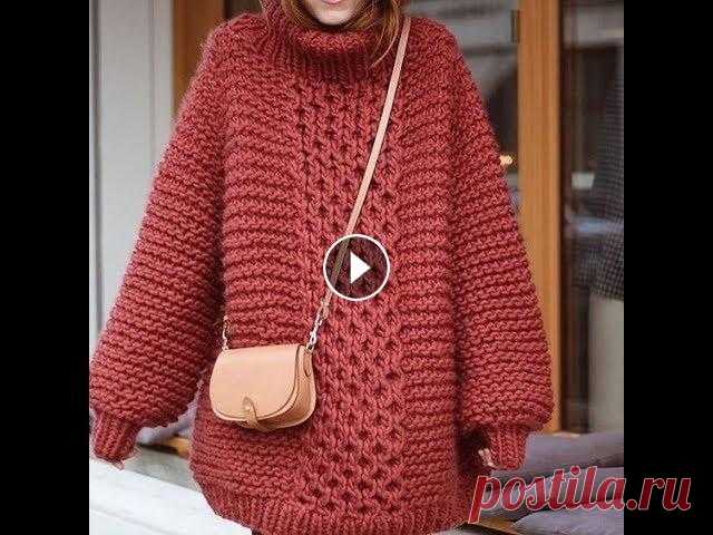 Женский Свитер Крупными Спицами - 2019 / Women's Sweater Large Knitting Женский Свитер Крупными Спицами - 2019 / Women's Sweater Large Knitting...