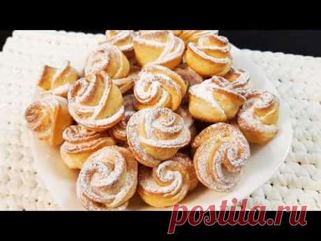 НЕОБЫКНОВЕННО красивое ТВОРОЖНОЕ печенье "Розочки"🌹. НЕЖНОЕ и ВКУСНОЕ | kitchenice