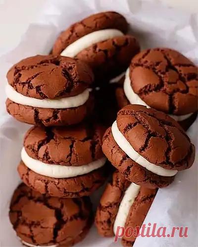 Шоколадное печенье с прослойкой: фото рецепт, пошаговый, приготовление