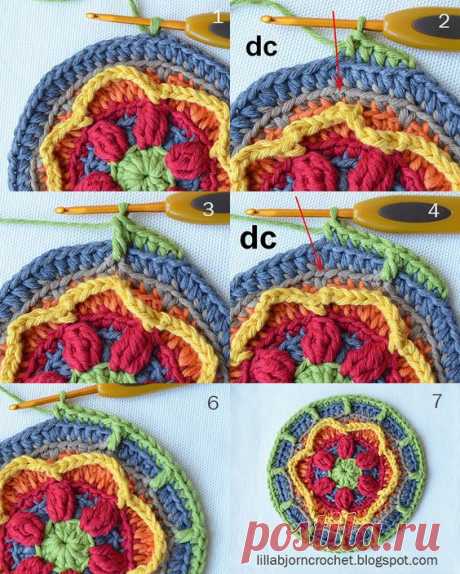 Circles of the Sun Mystery CAL 2015 - overlay crochet - Block 2 #free crochet pattern by LillaBjornCrochet | CROCHET FRACTIONS