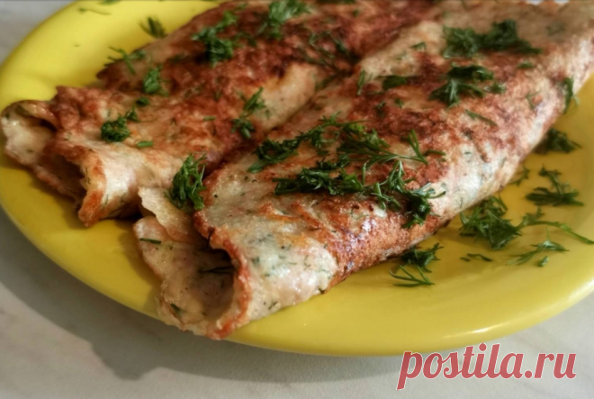 ОМЛЕТ С МАНКОЙ, СЫРОМ, КОЛБАСОЙ И ЗЕЛЕНЬЮ