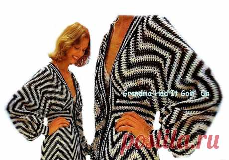 Caftan Crochet Dress INSTANT DOWNLOAD 70s crochet pattern | Etsy
