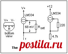 To create a linear ramp that repeats over and over, the timing capacitor can be charged by a current source instead of a resistor. This could be a transistor, but there is a convenient current source in a TO-92 package, the LM334. This device will work over a range of 1 to 30 V (its compliance). The current is set by a resistor connected between the set terminal (R) and the output terminal (V-). The current is about 68 mV/R. A 100Ω resistor gives about 0.7 mA. The voltage stated here as 68 mV is