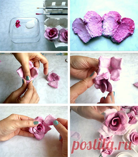HOME DZINE Craft Ideas | Recycle egg cartons into beautiful flowers