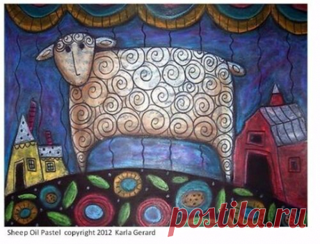 RUG HOOKING CRAFT PAPER PATTERN Sheep FOLK ART BARN HOUSE Karla Gerard | eBay