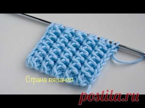 Узоры спицами. Резинка 1х2. Knitting patterns. Elastic band 1x2.