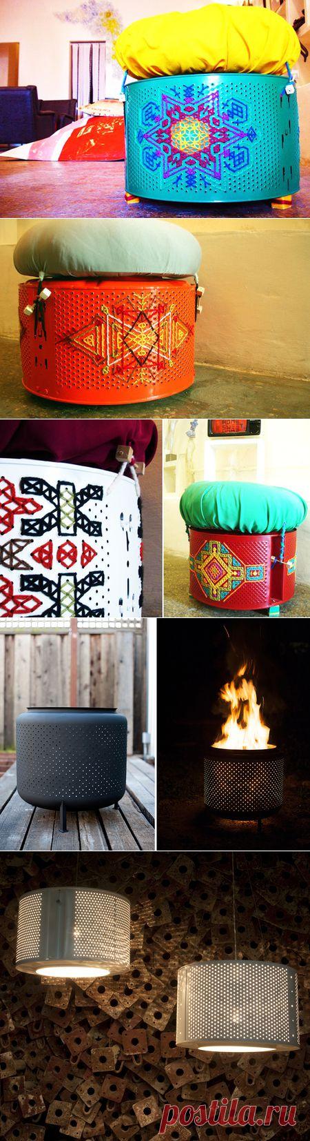 Девочки, от идеи у меня голова пошла кругом! 4 варианта использования барабана от старой стиральной машины / Интересные идеи декора / PassionForum - мастер-классы по рукоделию