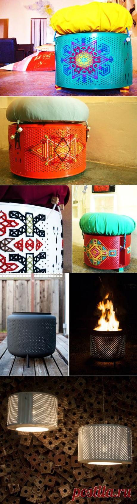 Девочки, от идеи у меня голова пошла кругом! 4 варианта использования барабана от старой стиральной машины / Интересные идеи декора / PassionForum - мастер-классы по рукоделию