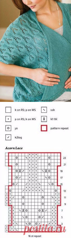 Оригинальный жилет спицами.