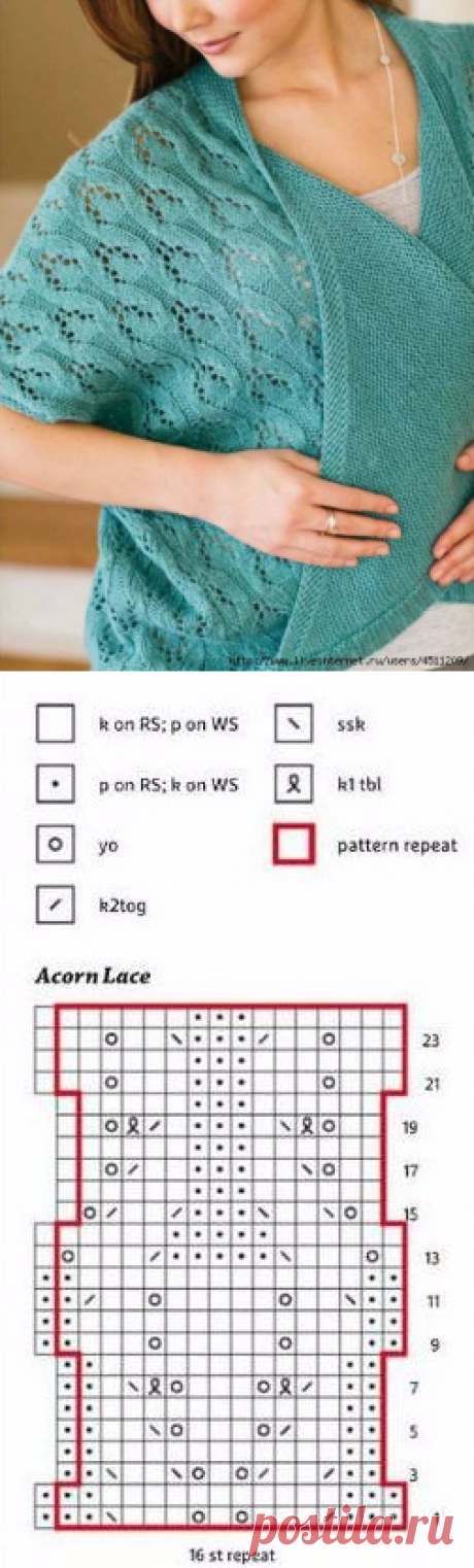 Оригинальный жилет спицами.