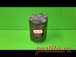 Камин горит неделю и не гаснет За 4 минуты своими руками Камин свеча длительного горения