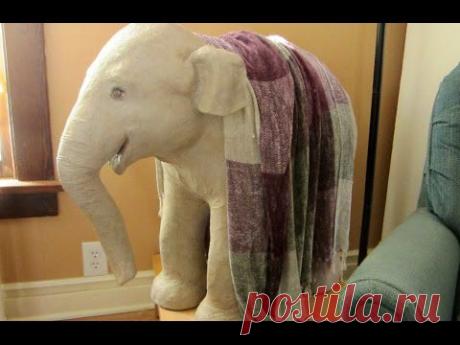 Paper Mache Baby Elephant Sculpture - How to Make It