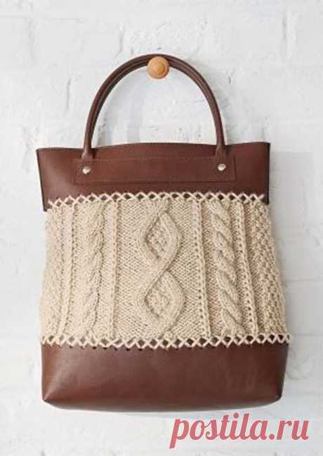 (189) Leather Effect Bag Kit - Marron | Knit Bags & Purses