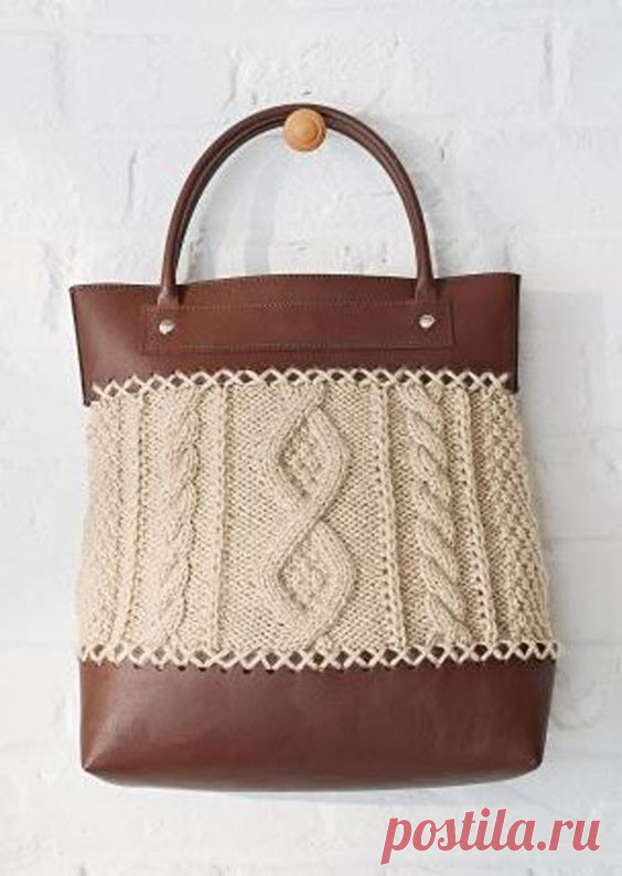 (189) Leather Effect Bag Kit - Marron | Knit Bags & Purses