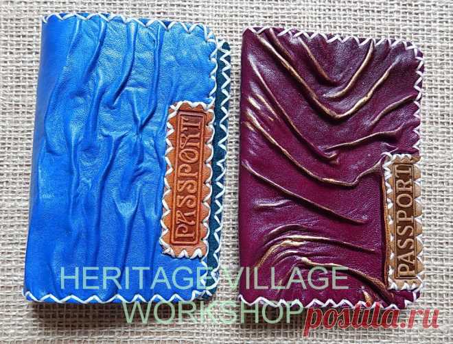 Кожаные обложки  в стиле кожаной жатки . Ручная работа . #cover , #обложка , #passport , #паспорт , #паспортная_обложка , #кожаная_обложка , #кожаные_изделия_ручной_работы