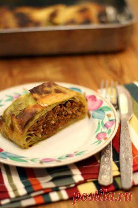 Рулет из капусты с мясом