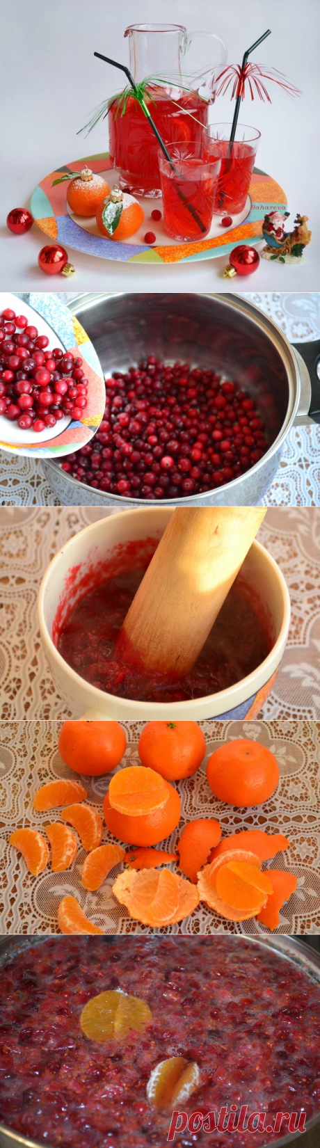 Пряный клюквенный напиток