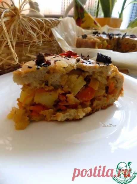 Заливной пирог с мясом и овощами – кулинарный рецепт