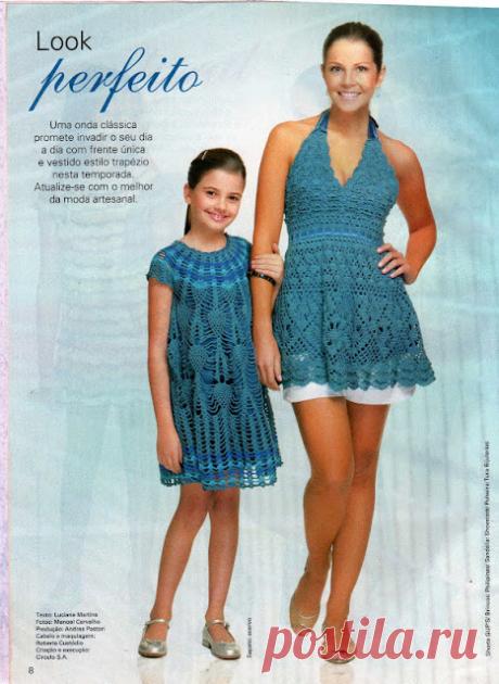 Вяжем крючком летние платья, туники и болеро ( со схемами).