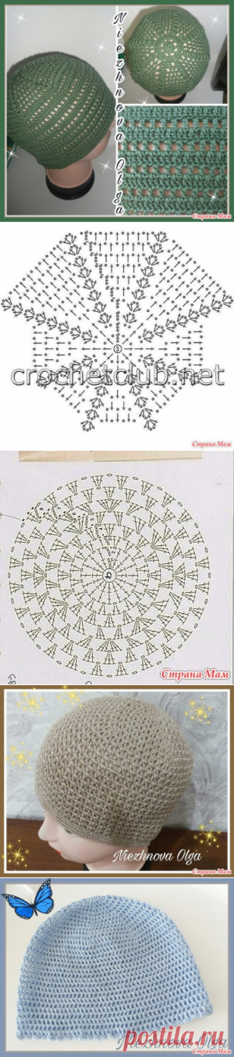 . Летние шапочки крючком для женщин - Все в ажуре... (вязание крючком) - Страна Мам