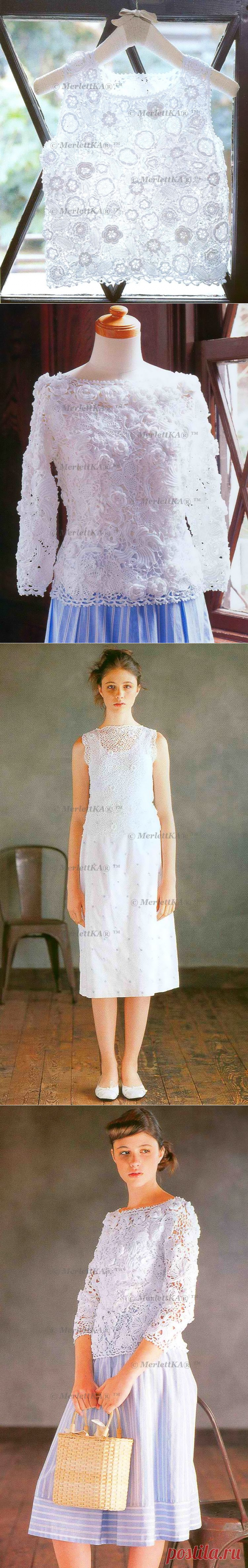 Жемчужная библиотека DMC Irish Crochet Lace ☆ всё об ирландском кружеве / Вязание крючком