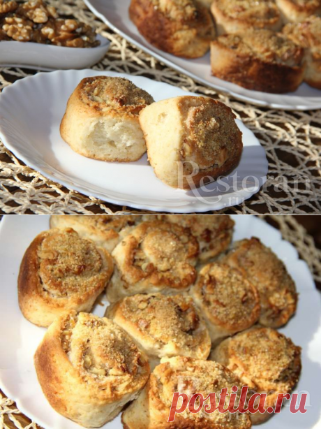 Творожные улитки с ореховой начинкой