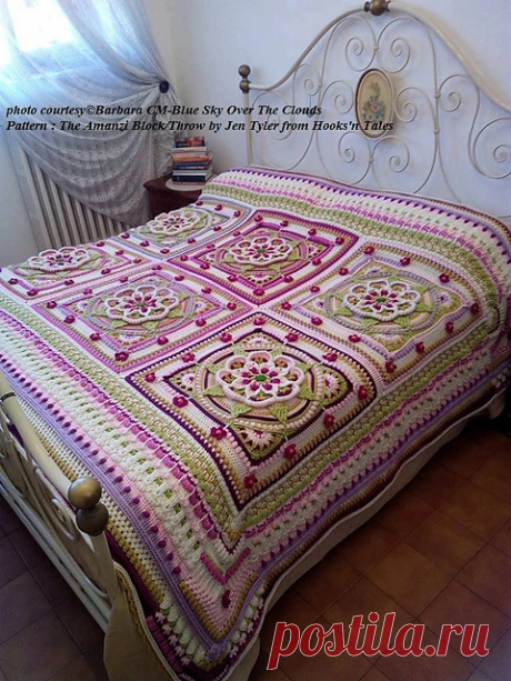 Ravelry: The Amanzi Block / Throw pattern от Джен Тайлер