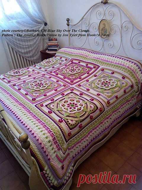Ravelry: The Amanzi Block / Throw pattern от Джен Тайлер