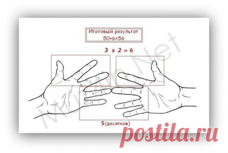 Как перемножить цифры 7, 8, 9, 10 только с помощью Ваших рук...