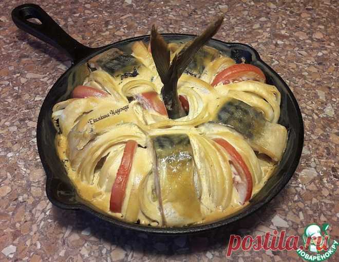 Скумбрия в маринаде на луковой подушке – кулинарный рецепт