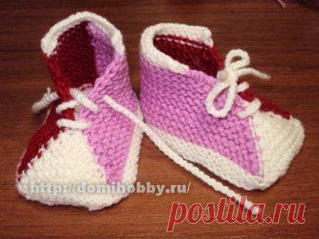 Вязание пинеток "кеды"