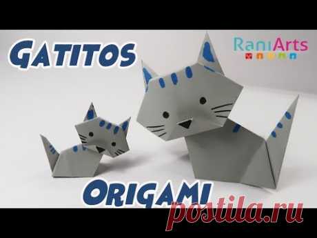 GATITOS DE ORIGAMI - DIY - FÁCIL (Paso a Paso)