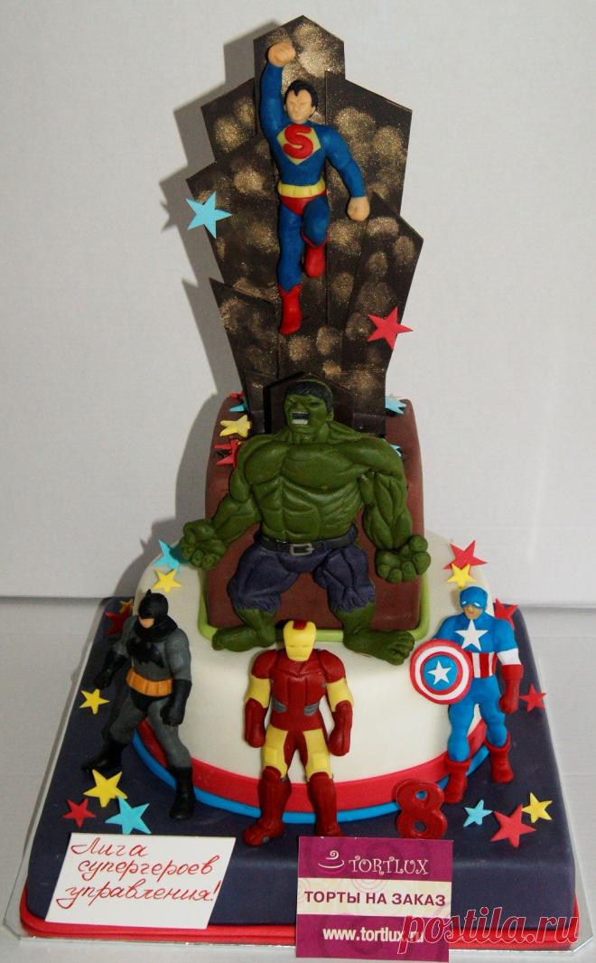 Детский торт"Герои".Вес 10 кг.