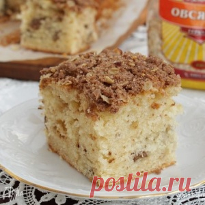 ПЫШНЫЙ КЕКС С ОВСЯНЫМИ ХЛОПЬЯМИ