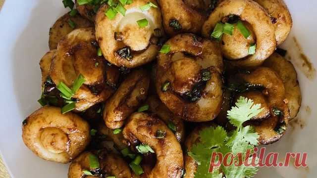 Закуска «Картофельные грибы» — Домашняя кулинария