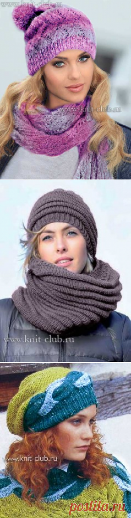 Как связзать спицами шарф и шапку. Схемы и описание моделей