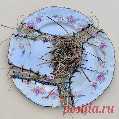 KUFER z artystycznym rękodziełem : Zacerowany talerzyk