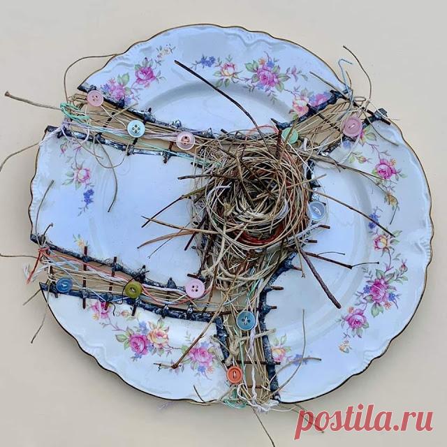 KUFER z artystycznym rękodziełem : Zacerowany talerzyk