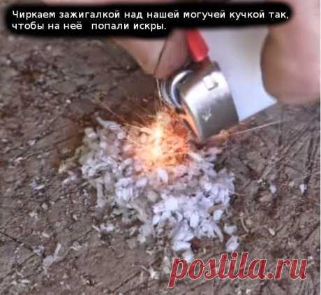 КАК РАЗЖЕЧЬ ОГОНЬ ПРИ ПОМОЩИ ПУСТОЙ ЗАЖИГАЛКИ