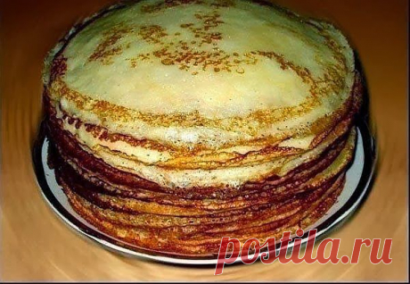 Домашние Рецепты как у мамы: Бабушкины тонкие блины на молоке