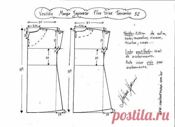 Летнее платье женское – цельнокроеное. Размеры plus size 46-60 (европейские) (Шитье и крой) – Журнал Вдохновение Рукодельницы