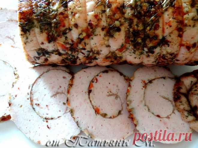 Рулет из куриных грудок.