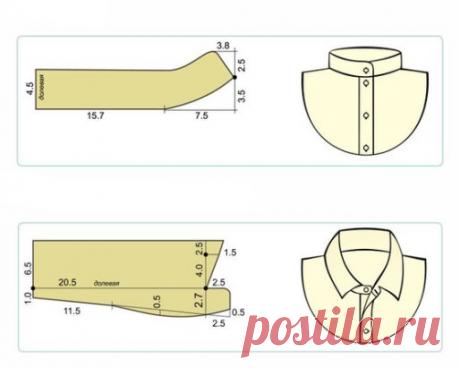 #школашитья
Воротники-стойки: основные правила
Одни из самых простых воротников – это воротники-стойки. Воротник-стойка одевает только шею человека.
1. Воротник-стойка имеет линию втачивания в горловину и сгиб стойки. Если линия втачивания равна по величине сгибу стойки, то крой такого воротника представляет собой прямоугольник, длина которого равна длине горловины спинки, а ширина равна ширине стойки по модели. Такой воротник в готовом виде похож на цилиндр.
Это самый простой воротник, кото