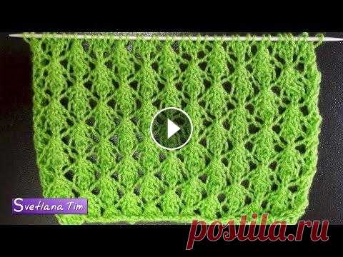 Нежный АЖУРНЫЙ УЗОР СПИЦАМИ "EMMA" - схема и описание. Вязание спицами № 495 Вязание спицами. Как связать Нежный ажурный узор спицами "EMMA" - схема и описание. Мастер класс по вязанию спицами. Ажурные узоры с мелким ...