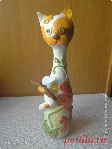Кошка на бутылке | Страна Мастеров