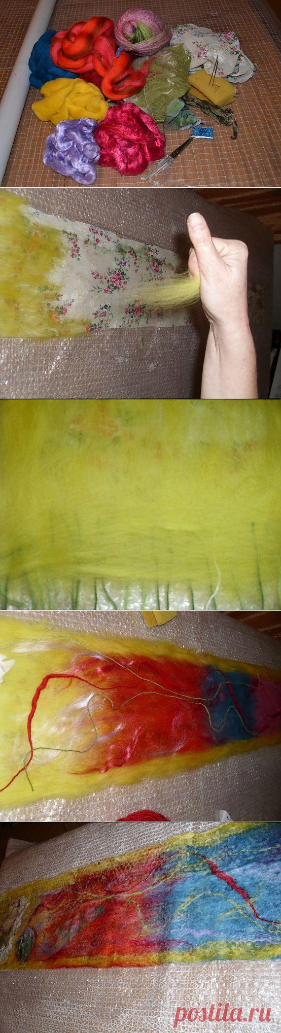 шарфик "Пуни" Часть первая / Мастер классы по валянию из шерсти / PassionForum - мастер-классы по рукоделию