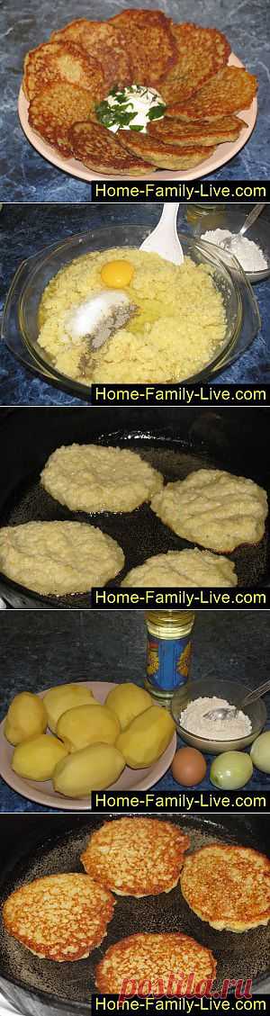 Кулинарные рецепты Драники - пошаговый фоторецепт - драники, драчены, картофельные оладьи