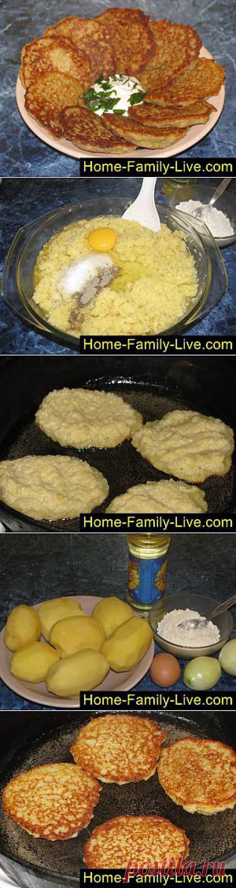 Кулинарные рецепты Драники - пошаговый фоторецепт - драники, драчены, картофельные оладьи