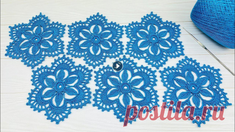 Ажурный МОТИВ крючком мастер-класс по вязанию Crochet flower motif patterns tutorial ПРОСТАЯ СЕРЕДИНКА для этих мотивов МК: @Уроки ВЯЗАНИЯ Литке Татьяны @Уроки ВЯЗАНИЯ для начинающих #Crochet #вязаниекрючком #мотивыкрючком...